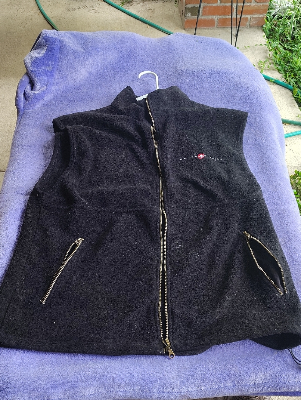 Black Men's Fleece Vest with Zipper Pockets - Tommy Hilfiger